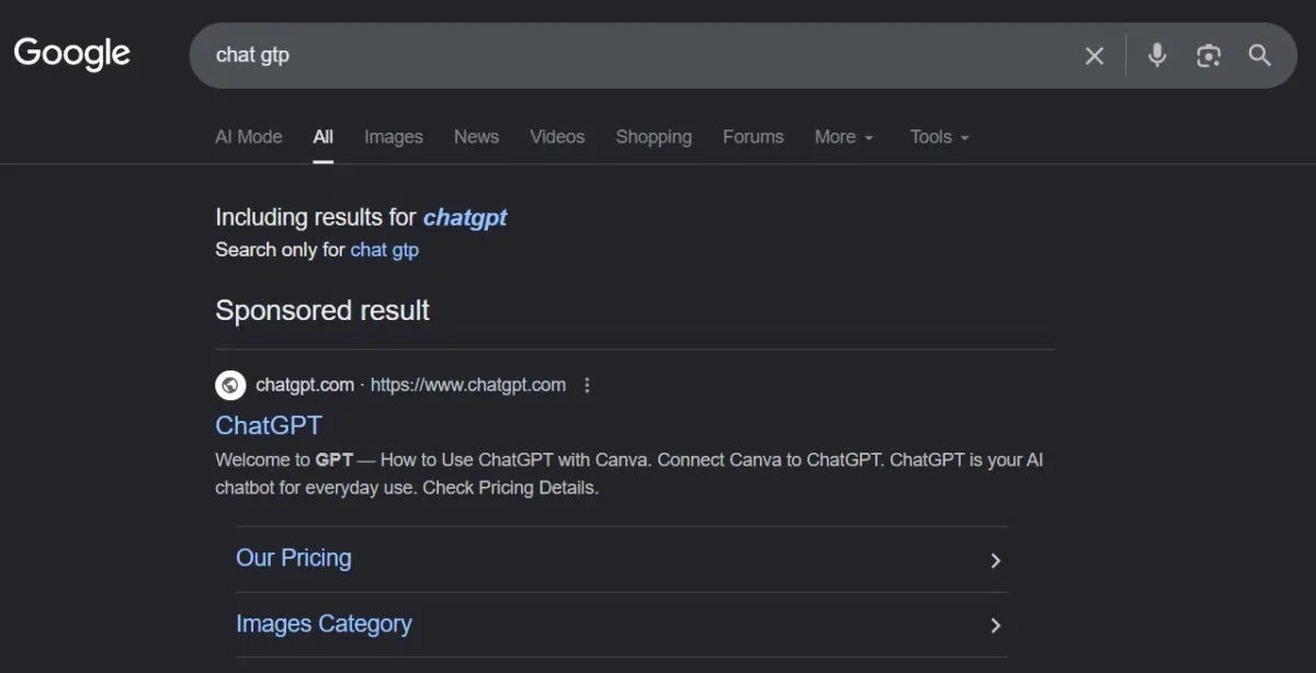 Attackers Abuse ChatGPT Share Links to Host Fake Outage Pages That Deliver Malware