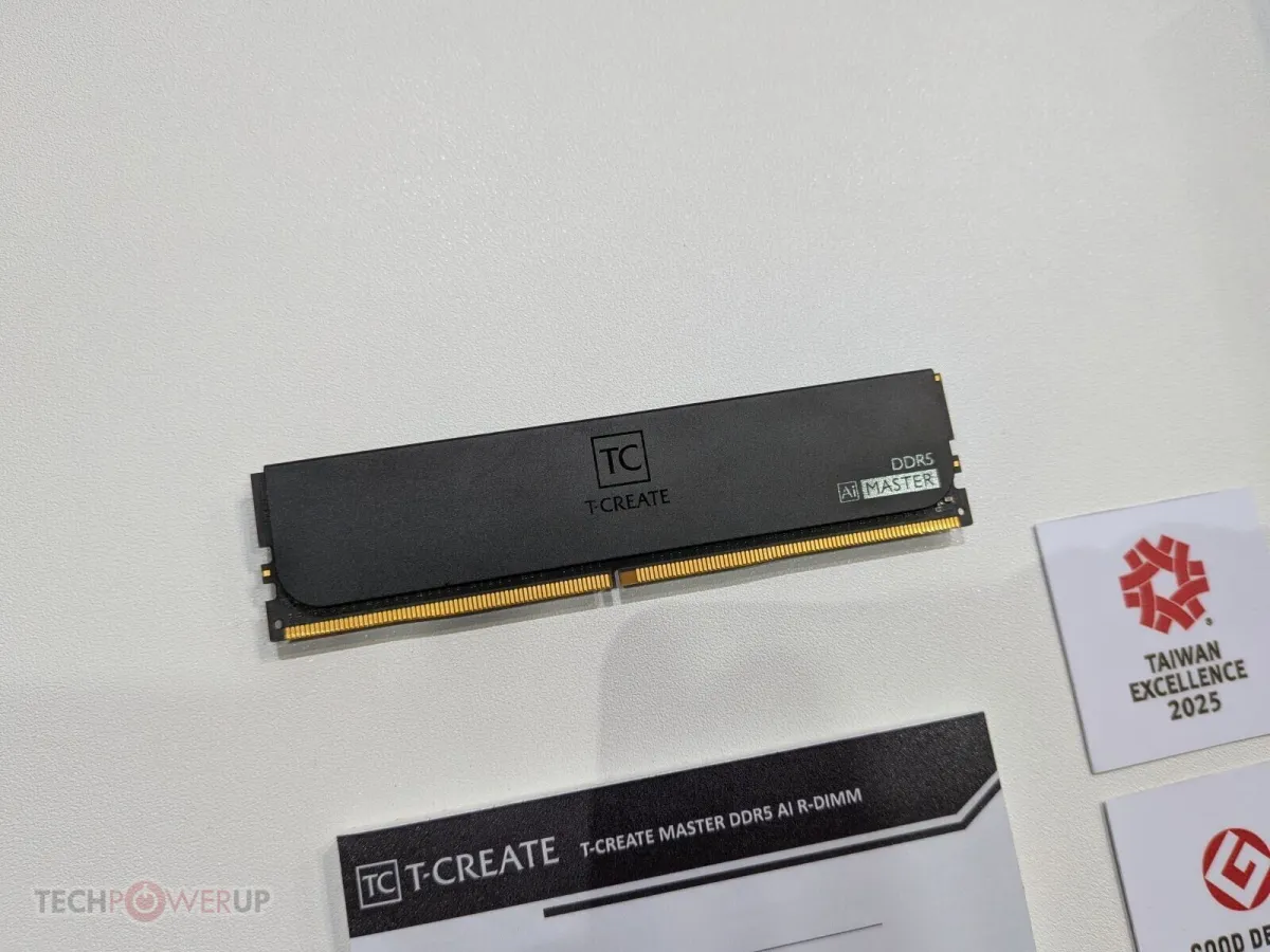 Team Group displays T-Force and T-Create memory modules showcasing next generation architecture at Computex 2026.