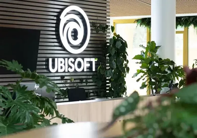 Corporate office building illustrating Ubisoft global restructuring and studio closures