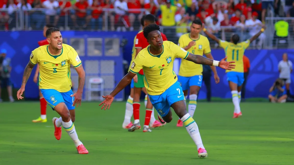 A 2026 FIFA World Cup soccer match streams on a YouTube video player interface.