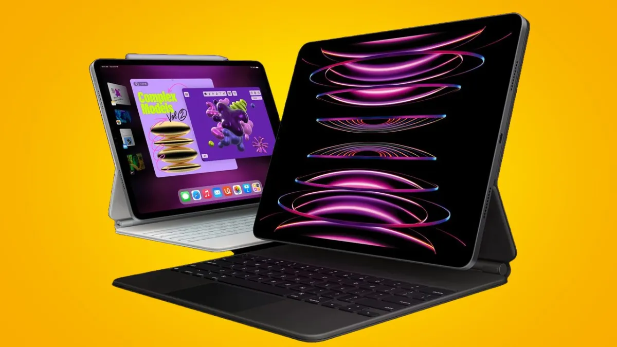 iPadOS 27 interface displaying AI features and redesigned application layouts optimized for larger display sizes.
