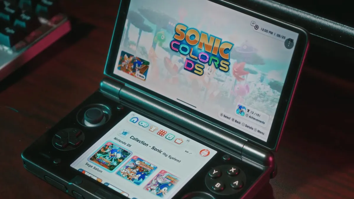 The iiSU Android emulation frontend displays a console-style interface with a unified game library layout.