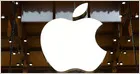 Apple logo on a device screen