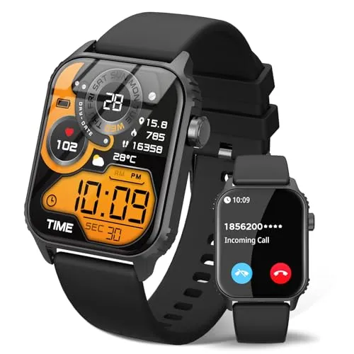 A smartwatch displays productivity metrics and notification filters on a wrist.