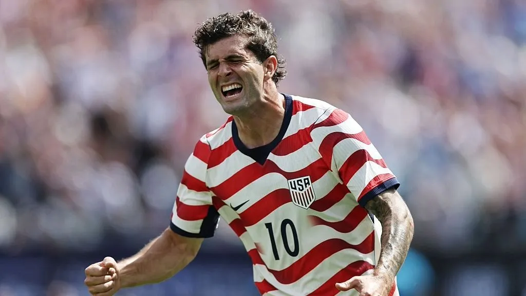 The broadcast schedule and streaming options for the United States versus Germany friendly match are displayed.