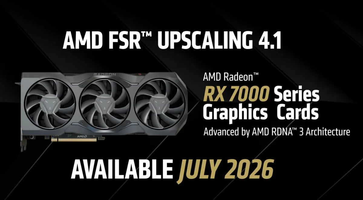 AMD FSR 4.1 upscaling architecture for RDNA 3 hardware prioritizes visual parity with RDNA 4 and software optimization.