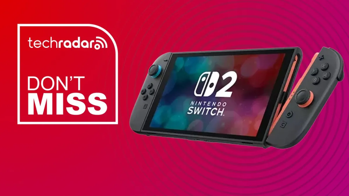 The graphic displays Nintendo Switch 2 pricing details for the upcoming AU$769.95 retail cost and EOFY promotional rate.