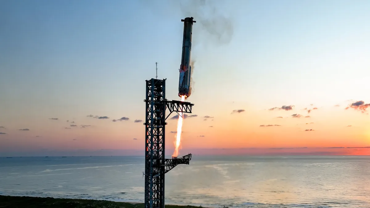 The image shows the SpaceX corporate logo during financial news coverage of its S&P 500 exclusion decision.