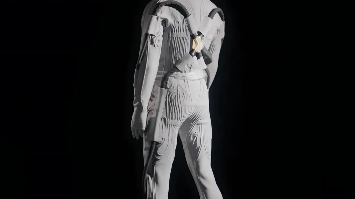 This Axiom Space and Prada liquid cooling garment regulates astronaut temperature and manages oxygen for Artemis missions.