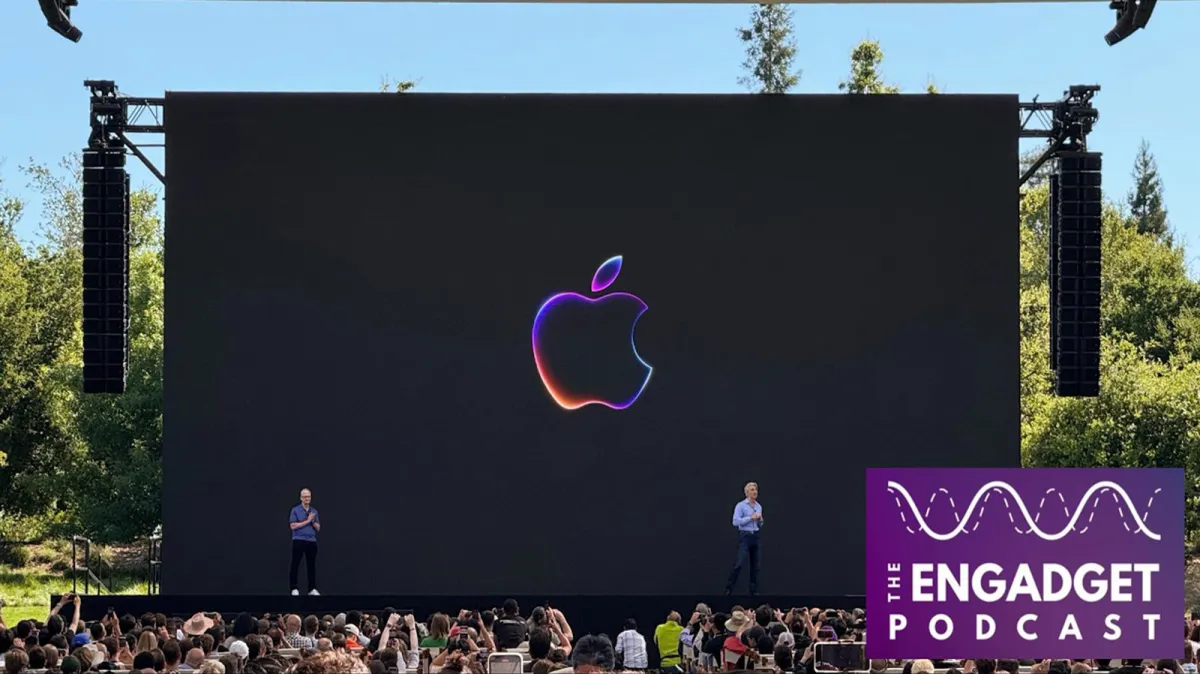 Apple presenting Siri AI architectural updates focusing on on-device processing, privacy, and performance improvements.