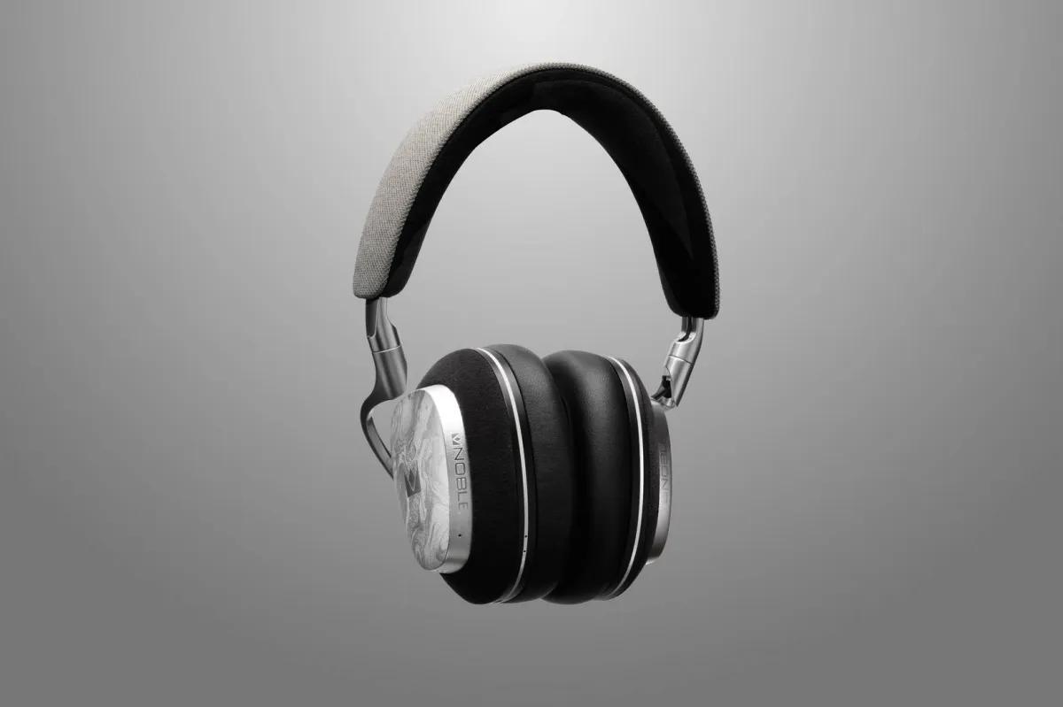 Noble Audio FoKus Artemis wireless over-ear headphones with triple hybrid drivers and user-replaceable battery.