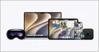 Apple TV screen showing the tvOS 27 interface with performance enhancements, smart downloads, and an updated Podcasts app.