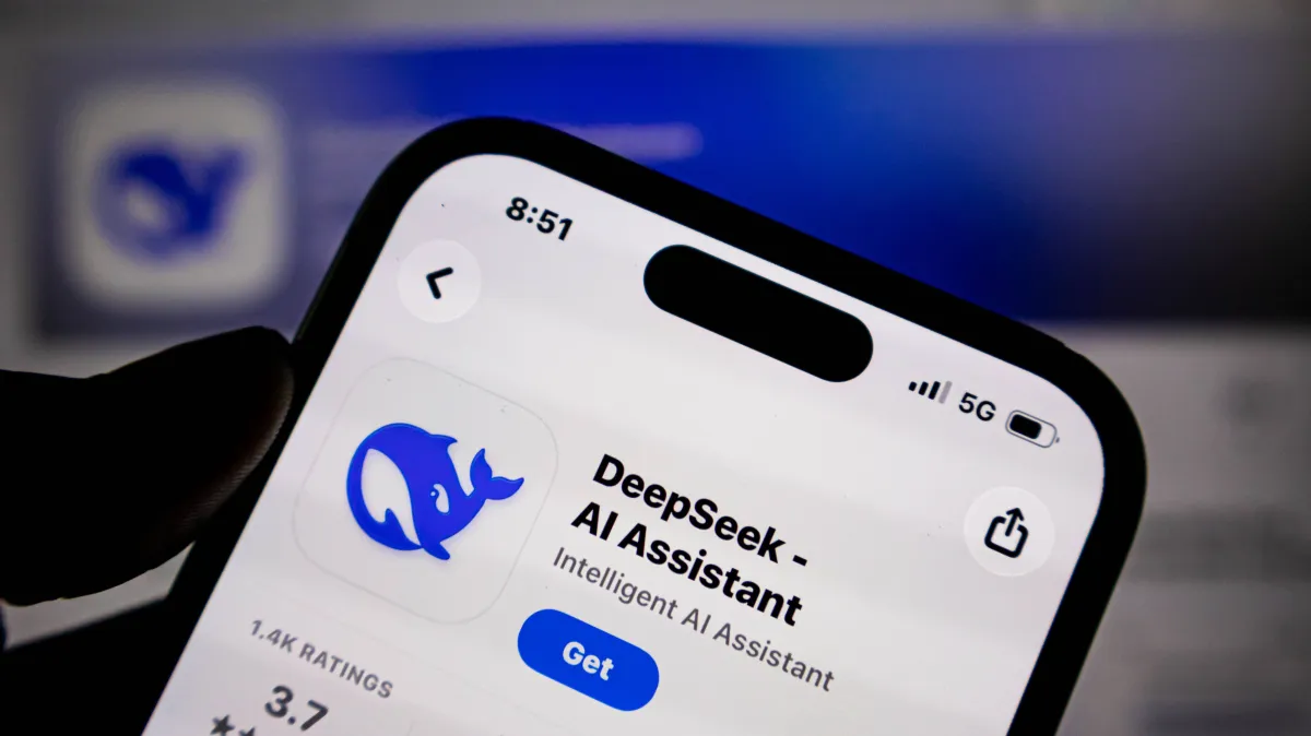 DeepSeek logo representing the company's recent $7.4 billion funding round at a valuation exceeding $50 billion