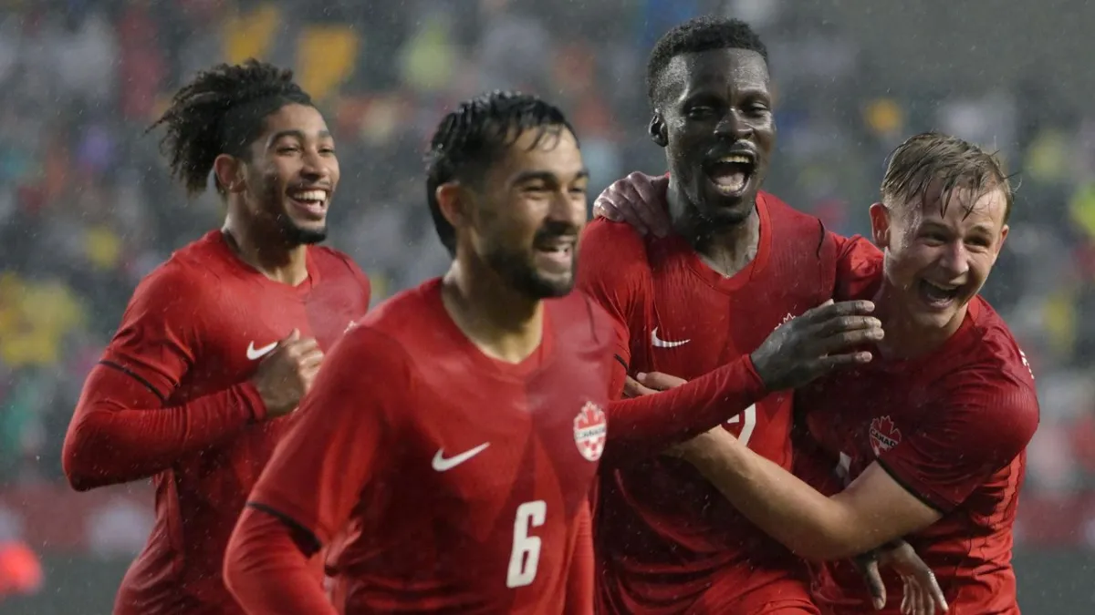 The graphic displays broadcast details for the Canada versus Bosnia and Herzegovina World Cup 2026 match.