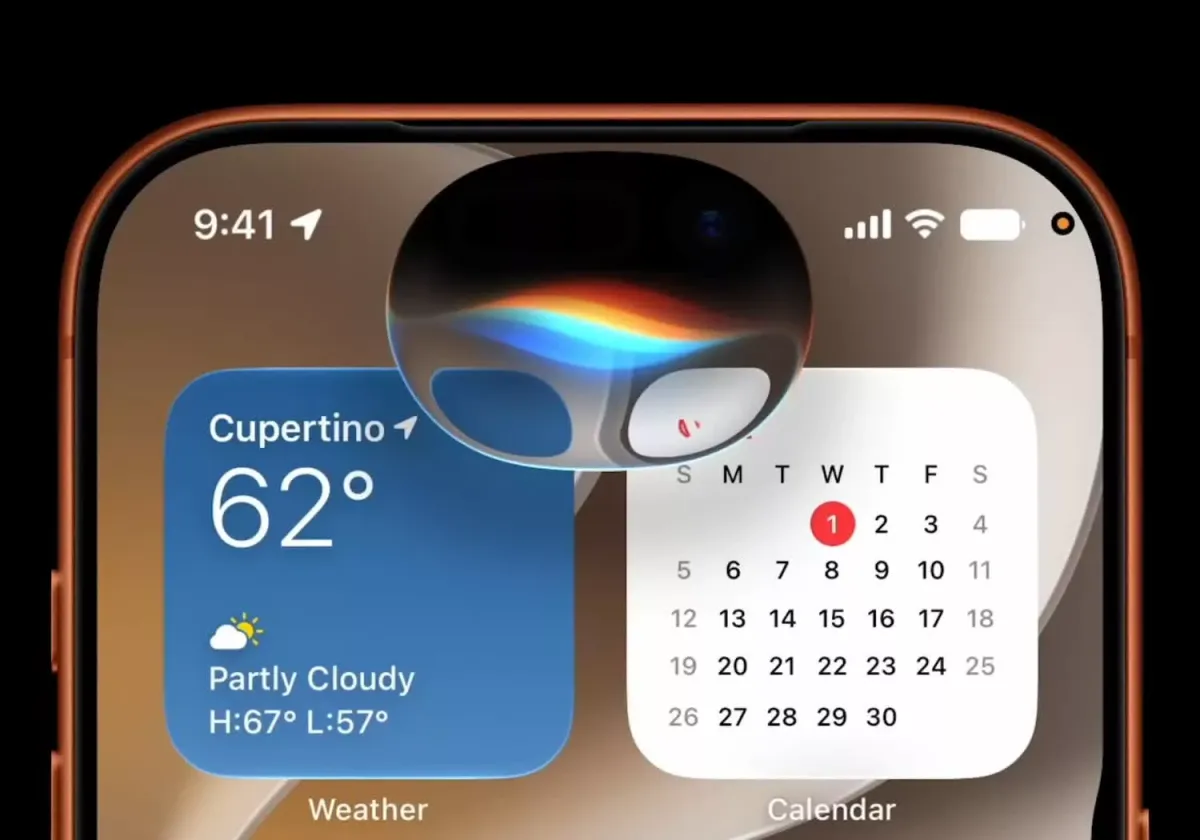 iPhone screen shows iOS 27 settings with the twelve gigabyte memory requirement for Apple Intelligence.