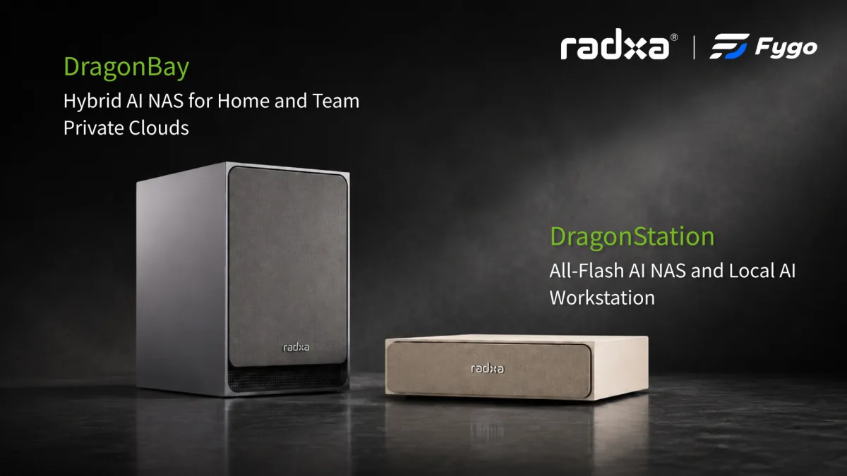 Radxa DragonStation and DragonBay NAS systems feature Qualcomm processors for local AI and private cloud storage.