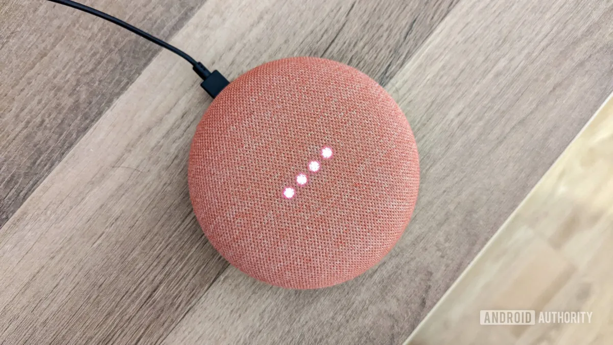 The Google Home app settings menu displays the option to switch from Gemini back to the legacy Assistant.
