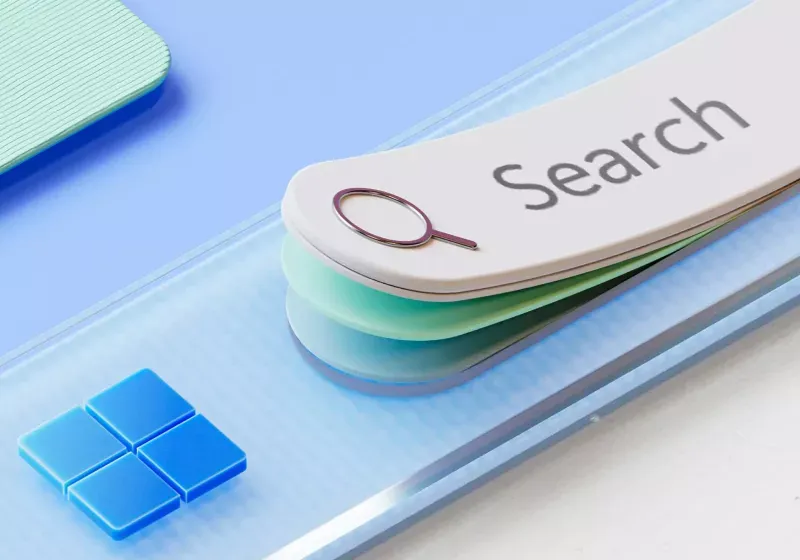 Windows 11 search settings menu displays the new local search toggle and performance improvements.