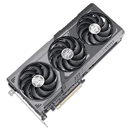 ASRock Radeon RX 9070 GRE Steel Legend graphics card with a triple fan cooler and RGB lighting.