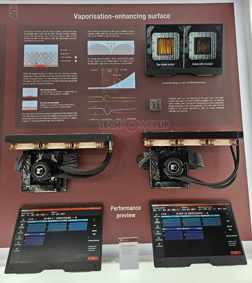 The Noctua prototype phase-change all-in-one liquid CPU cooler pump block is displayed at Computex 2026.