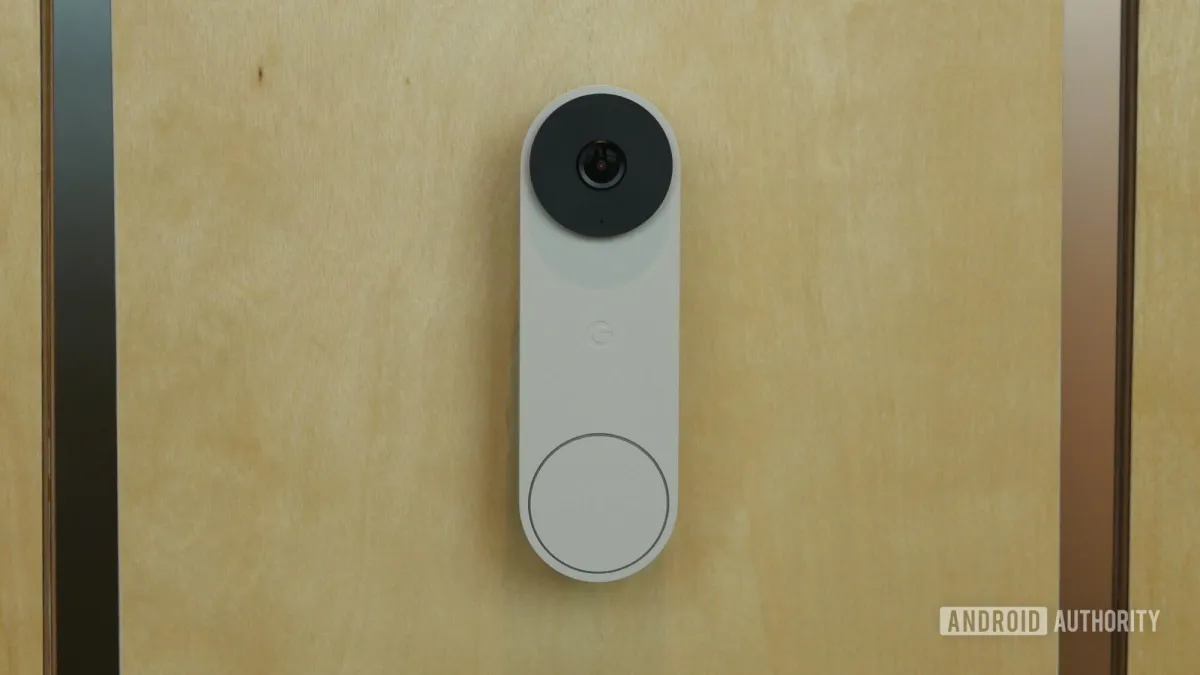 The Google Wired Nest Doorbell 2025 model is shown in white.