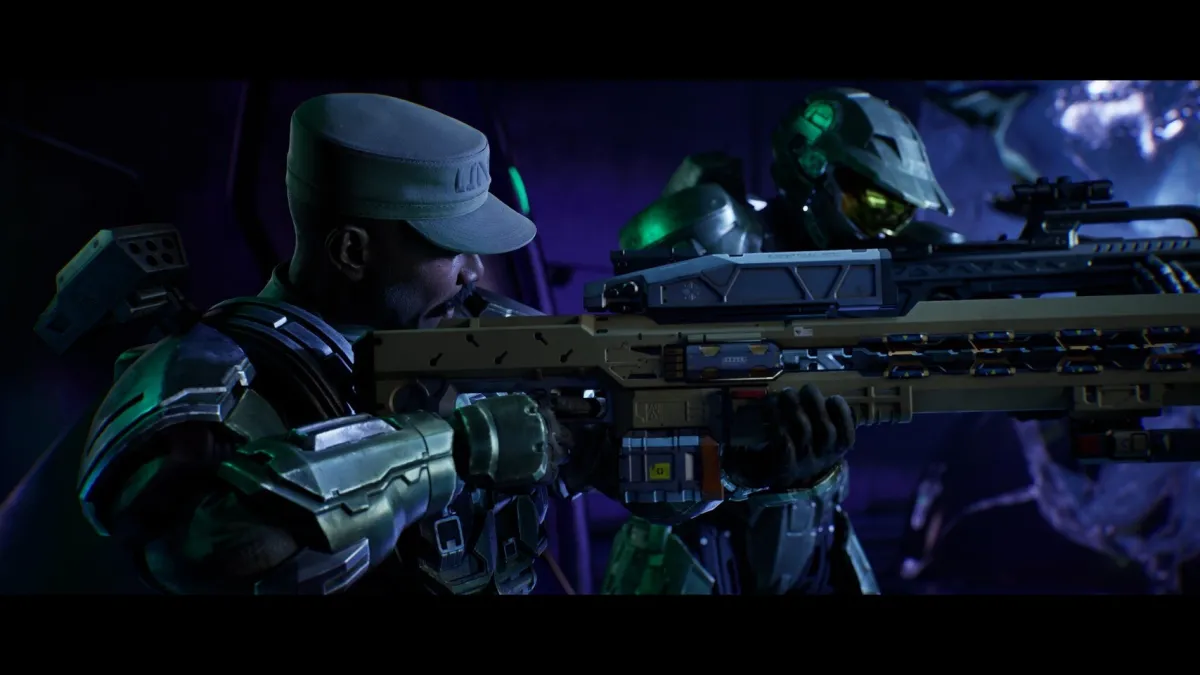 Concept art for Halo: Campaign Evolved highlighting Operation: METEORITE and updated classic mechanics.