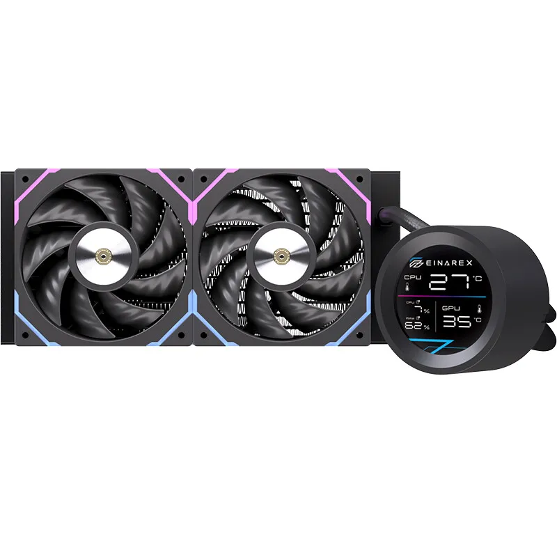 EINAREX ORBIT series all-in-one liquid CPU cooler with integrated display panel