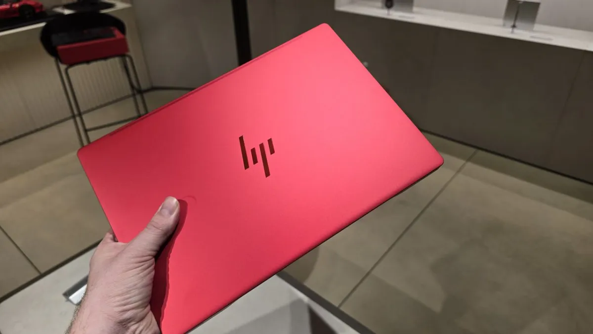 HP Scuderia Ferrari limited edition laptop showcasing its precision chassis and automotive-inspired cooling vents.