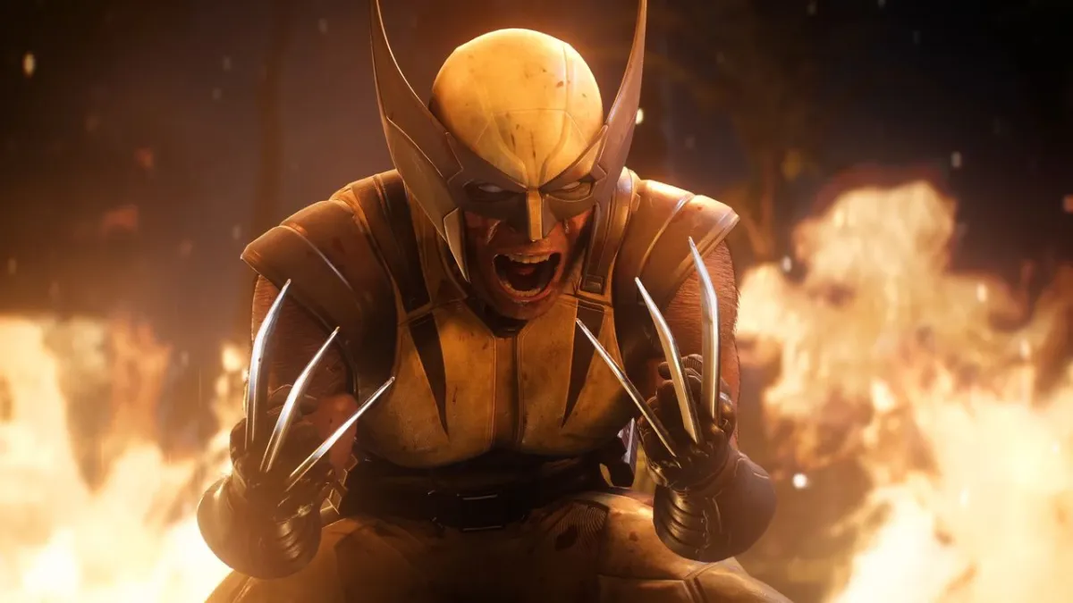 Screenshot of Marvel Wolverine gameplay featuring combat mechanics and the accessibility gore toggle.