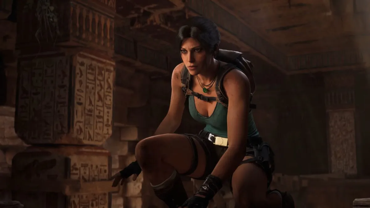 Lara Croft in a realistic redesign for Legacy of Atlantis, featuring natural proportions and a grounded demeanor.