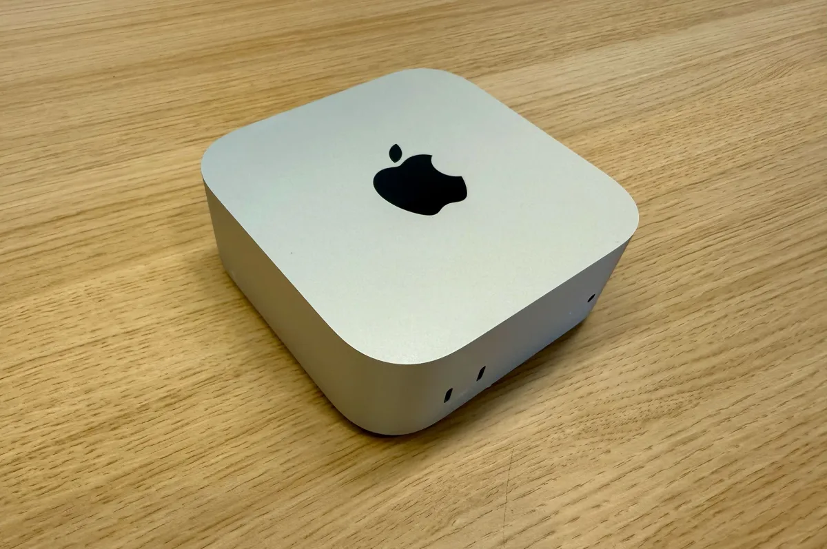 The Apple M5 Mac Mini 2026 chassis displays upgraded connectivity ports and enhanced AI processing capabilities.