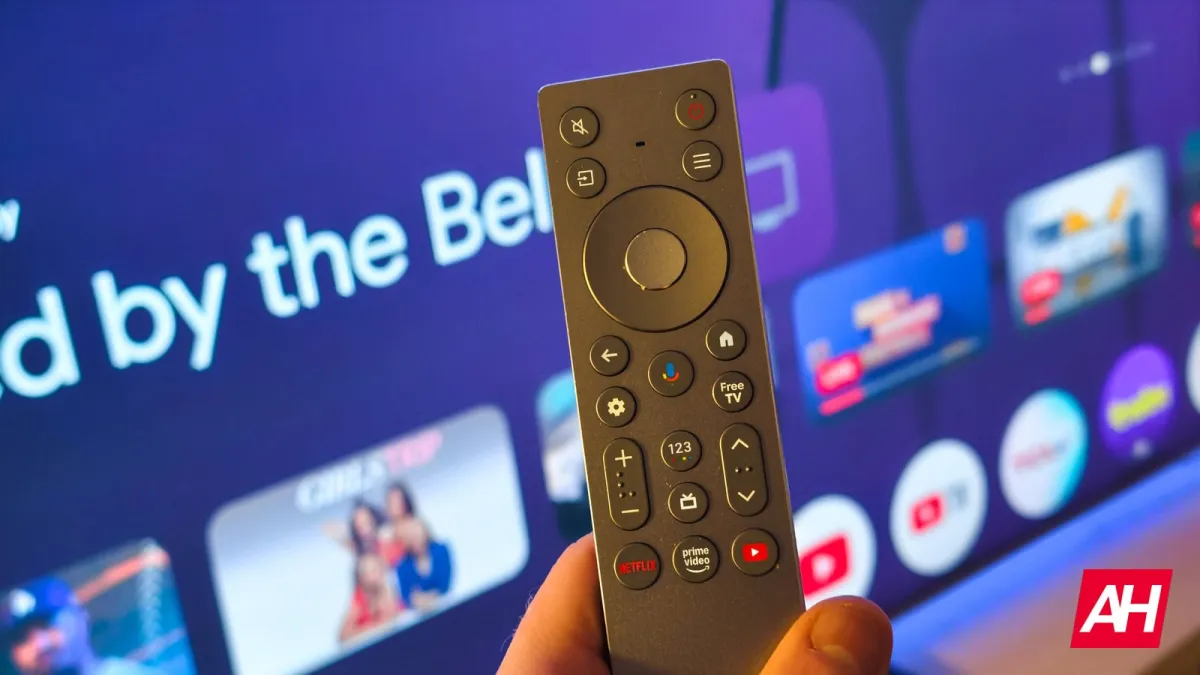 TCL television screen displays Google Gemini voice command interface