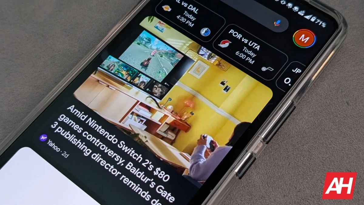 A smartphone screen displays the Google Discover interface with a newly added video tab.