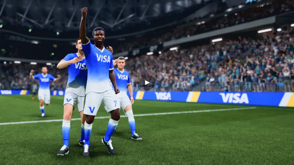 A slide displays Electronic Arts strategy for integrating commercial partnerships into gaming ecosystems.