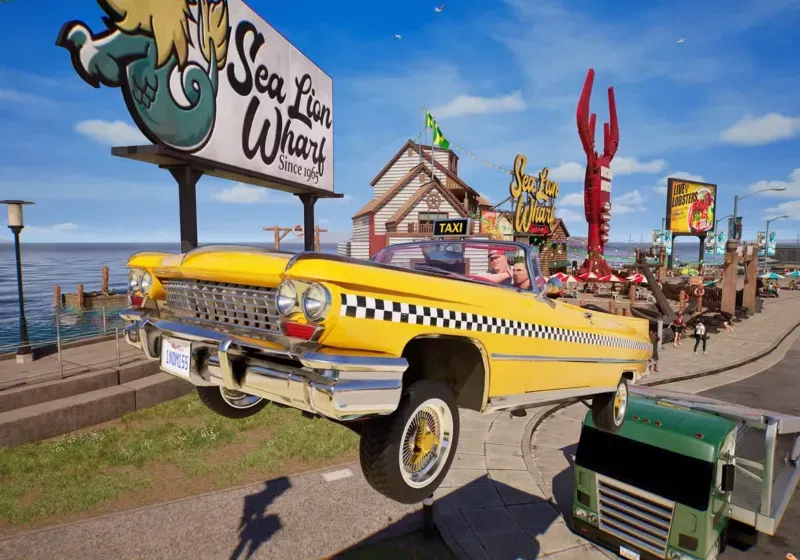 Graphic illustrating Sega's use of generative AI during the development of Crazy Taxi: World Tour