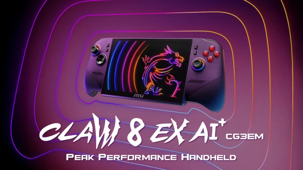 MSI Introduces Claw 8 EX AI+ Handheld With Intel Arc G3 Extreme Graphics