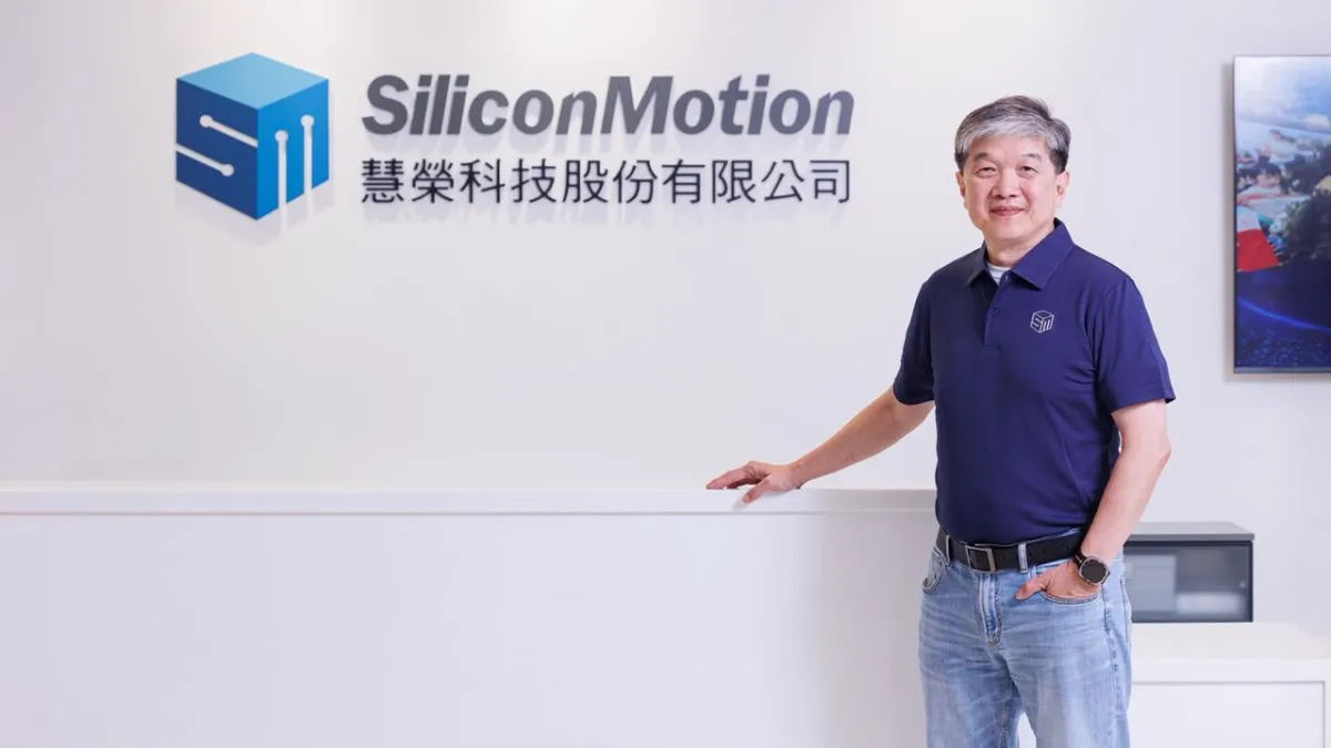 This graphic illustrates Silicon Motion's PCIe 6.0 controller roadmap and ongoing NAND supply constraints.