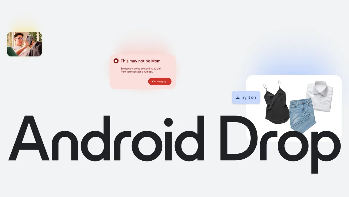 The Android interface displays a warning alert for suspected fraudulent incoming calls.