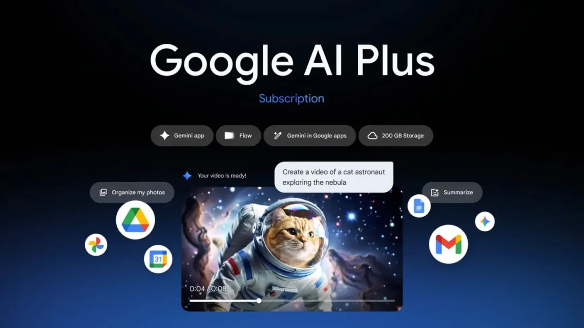 Google AI Plus subscribers receive a lower monthly fee and doubled cloud storage capacity.