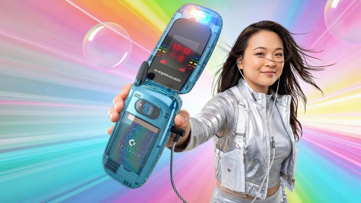 The Commodore Callback flip phone features a retro design and a privacy-focused operating system that blocks social media.