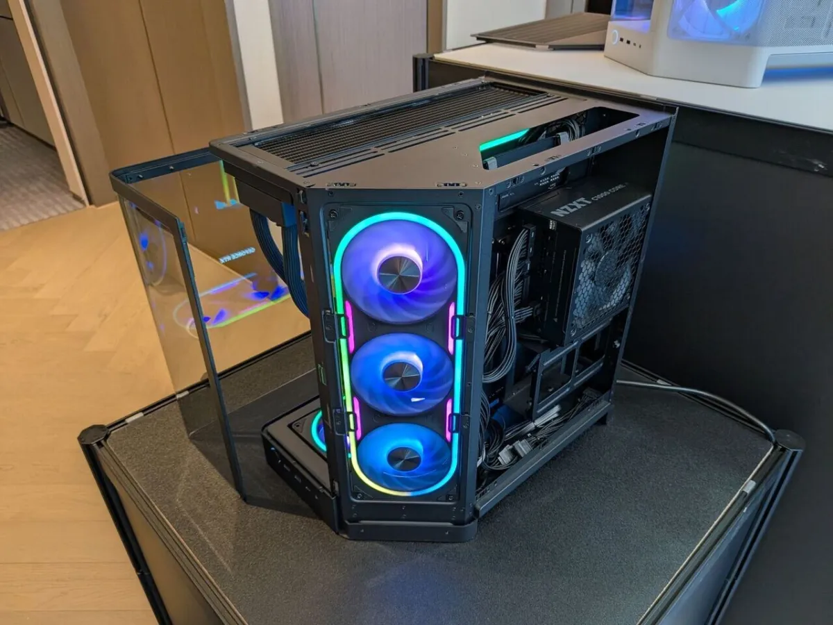 The NZXT Ultra RGB fan series is displayed at Computex 2026, highlighting updated materials and design.