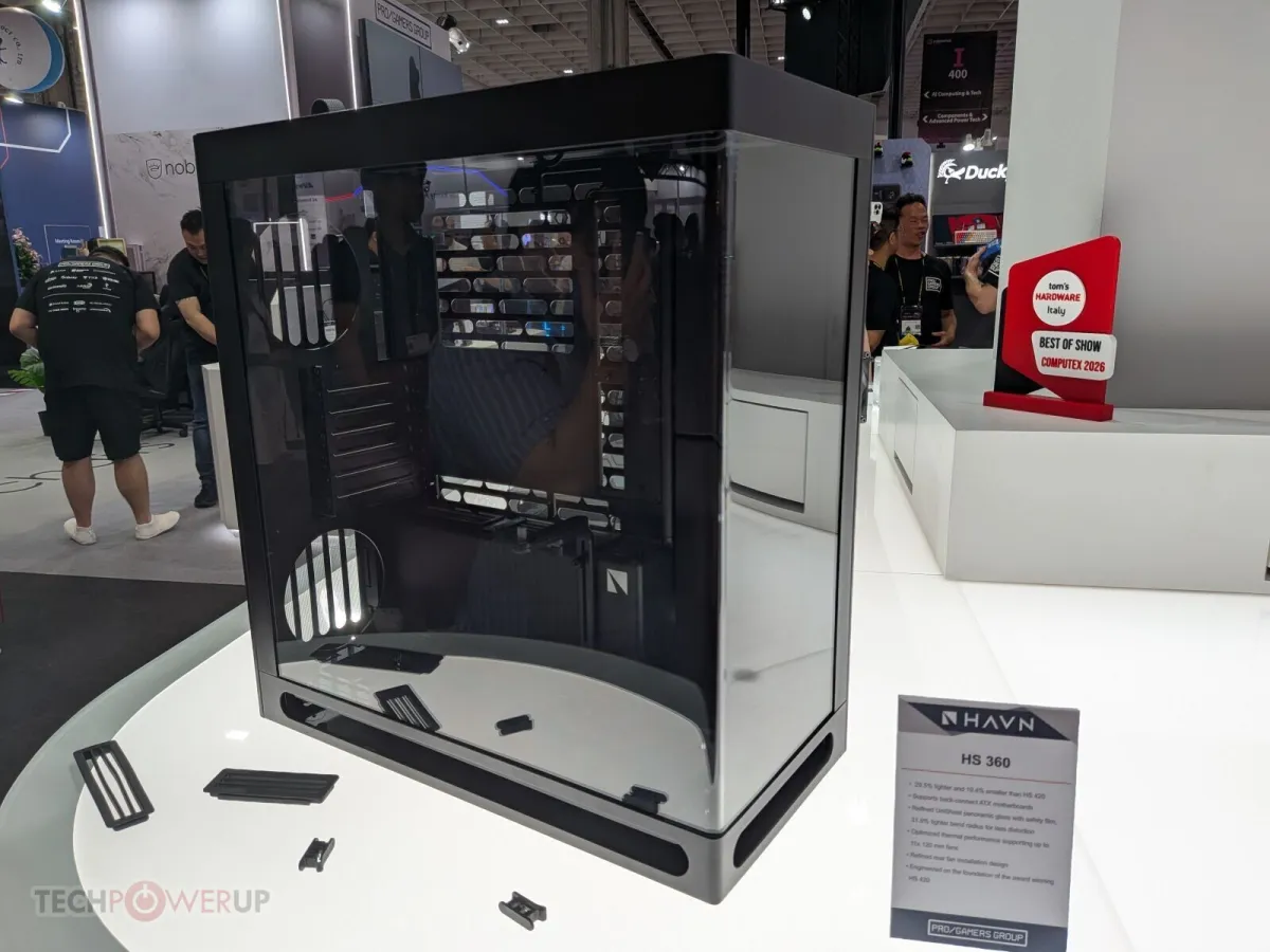 HAVN XR Series PSUs and cases at Computex 2026: 1000W and 1200W models with 80 Plus Platinum efficiency and 15 dBA load no...
