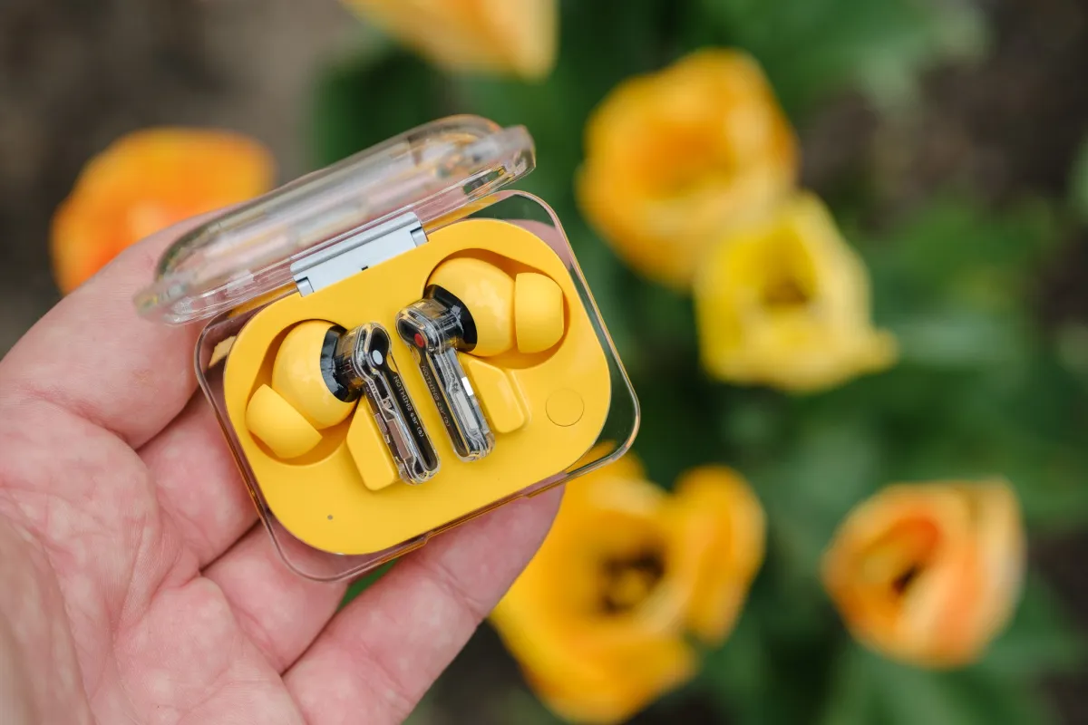 Nothing Ear (a) wireless earbuds and charging case