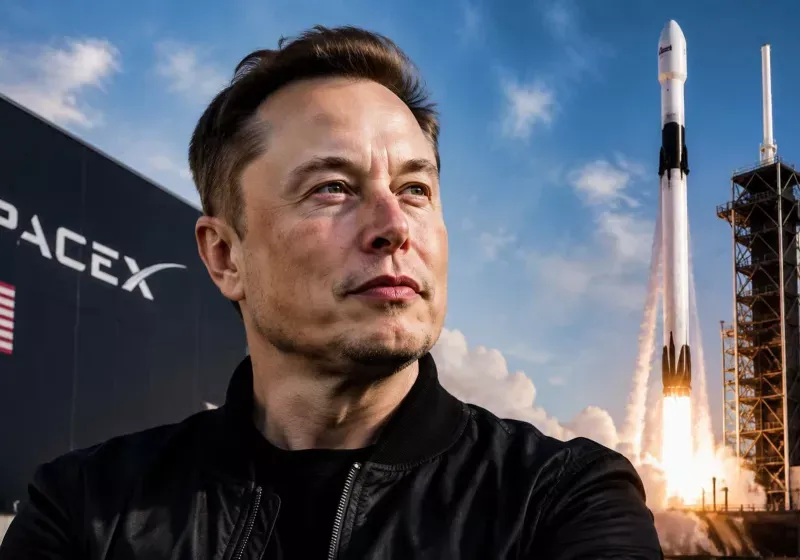 A SpaceX rocket launch illustrates the company's growth ahead of its historic initial public offering.