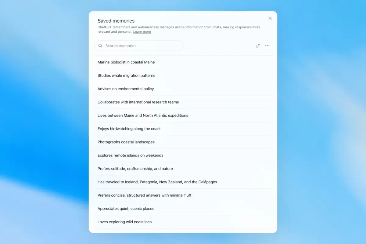 OpenAI displays the Dreaming memory architecture interface for ChatGPT subscribers.