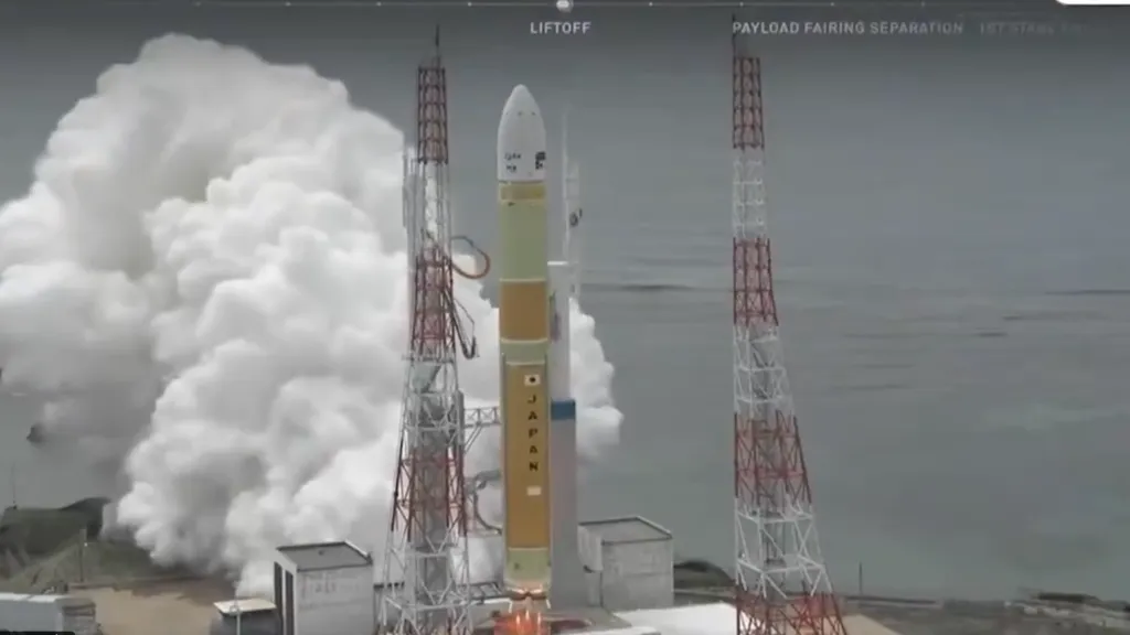 Japan H3 rocket ascending during its successful orbital launch
