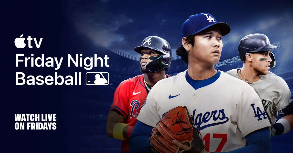 Apple TV Friday Night Baseball July schedule highlighting MLB doubleheaders and divisional matchups