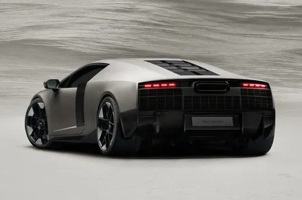 Audi Nuvolari hybrid supercar with a carbon-fiber chassis, F1 aerodynamics, and a 4.0-liter V8 engine with three electric...