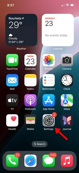 The iPhone screen displays the Music Haptics toggle inside the Accessibility settings menu.