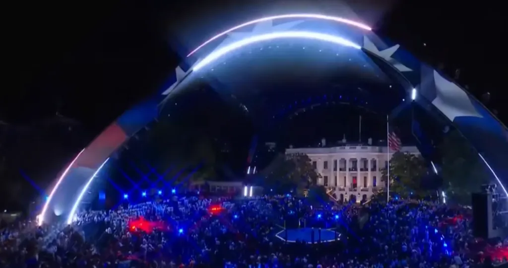 FBI agents securing the White House perimeter during a foiled plot to attack a fight night event.